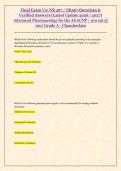 NR 567 Final Exam Review &ndash; Advanced Pharmacology for the AGACNP &vert; Verified Questions & Answers &vert; 100&sol;100 &vert; Grade A &ndash; Chamberlain &lpar;2026&ndash;2027&rpar;