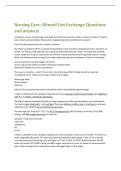 Nursing Care&colon; Altered Gas Exchange Questions  and answers 