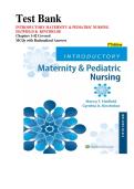 Test Bank for Introductory Maternity & Pediatric Nursing 5th Edition - NCLEX-Style MCQs with Rationales and Chapter References