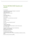 Nursing 100 FINAL EXAM&excl; Question and  answers 