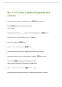NUTR 400 &lpar;UNH&rpar; Final Exam Question and  answers 