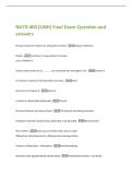 Oncology NCLEX Questions and answers  Graded A&plus;
