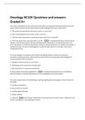 Oncology NCLEX Questions and answers  Graded A&plus;