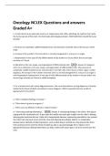 Oncology NCLEX Questions and answers  Graded A&plus; 