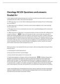 Oncology NCLEX Questions and answers  Graded A&plus; 