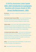 WGU D334 Pre-Assessment &ndash; Introduction to Cryptography &vert; Verified Questions & Answers &vert; 100&percnt; Correct &vert; Grade A &lpar;2026&ndash;2027&rpar;