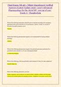 NR 567 Final Exam &ndash; Advanced Pharmacology for the AGACNP &vert; Verified Questions & Answers &vert; 100&sol;100 &vert; Grade A &ndash; Chamberlain &lpar;2026&ndash;2027&rpar;