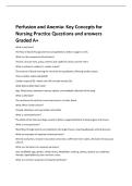 Perfusion and Anemia&colon; Key Concepts for  Nursing Practice Questions and answers  Graded A&plus; 