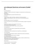 pre-eclampsia Questions and answers Graded  A&plus;