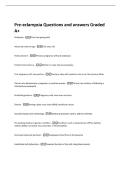 Pre-eclampsia Questions and answers Graded  A&plus; 