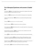Pre-Eclampsia Questions and answers Graded  A&plus; 