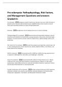 Pre-eclampsia&colon; Pathophysiology&comma; Risk Factors&comma;  and Management Questions and answers  Graded A&plus; 