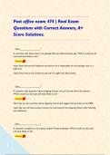 Post office exam 474 &vert; Real Exam Questions with Correct Answers&comma; A&plus; Score Solutions&period;