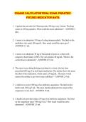 Dosage Calculation Final Exam&colon; Pediatric-focused medication math&period;