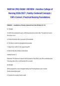 NUR166 &lpar;PN&rpar; EXAM 1 REVIEW - Hondros College of Nursing 2026&sol;2027 &vert; Family-Centered Concepts &vert; 100&percnt; Correct &vert; Practical Nursing Foundations