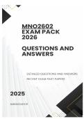 MNO2602 EXAM PACK 2026  - DETAILED QUESTIONS AND ANSWERS 
