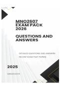 MNO2607 EXAM PACK 2026  - DETAILED QUESTIONS AND ANSWERS 