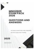 MNO2609 EXAM PACK 2026  - DETAILED QUESTIONS AND ANSWERS 