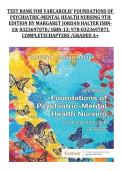 Varcarolis&rsquo; Foundations of Psychiatric&ndash;Mental Health Nursing &lpar;9th Edition&rpar; &ndash; Test Bank&comma; Complete Chapters&comma; A&plus; Graded Exam Preparation