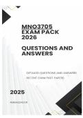 MNO3705 EXAM PACK 2026  - DETAILED QUESTIONS AND ANSWERS 