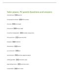 Solar power&comma; PV panels Questions and answers 