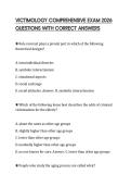 VICTIMOLOGY COMPREHENSIVE EXAM 2026 QUESTIONS WITH CORRECT ANSWERS