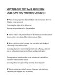VICTIMOLOGY TEST BANK 2026 EXAM QUESTIONS AND ANSWERS GRADED A&plus;