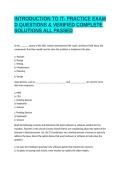 INTRODUCTION TO IT- PRACTICE EXAM D QUESTIONS & VERIFIED COMPLETE SOLUTIONS ALL PASSED
