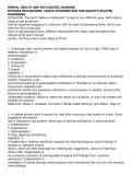 Mental Health and Psychiatric Nursing Test Bank