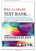 Lehne's Pharmacology for Nursing Care 11th Edition Test Bank &vert; All Chapters 1-112 &vert; 2026 Version &vert; A&plus; Guide
