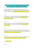 ELECTRICAL LEVEL 3 MODULE 3 QUESTIONS WITH CORRECT ANSWERS RATED A&plus;