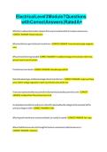 Electrical Level 3 Module 7 Questions with Correct Answers Rated A&plus;