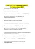 Electrical Exam Prep Questions with Correct Answers