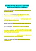 Electrical Level 2 Module 3 Questions with Correct Answers Rated A&plus;
