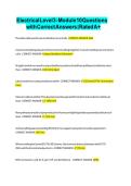 Electrical Level 3 - Module 10 Questions with Correct Answers Rated A&plus;&period;