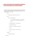NURS 612 FINAL EXAM HEALTH ASSESSMENT & DIAGNOSTICS 1 STUDY GUIDE COMPLETE WITH VERIFIED ANSWERS