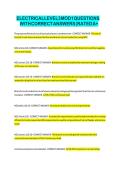 ELECTRICAL LEVEL 3 MOD 1 QUESTIONS WITH CORRECT ANSWERS RATED A&plus;
