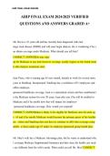 AHIP FINAL EXAM 2024&sol;2025 VERIFIED QUESTIONS AND ANSWERS GRADED A&plus;