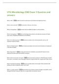 UTA Microbiology 2460 Exam 3 Question and  answers 