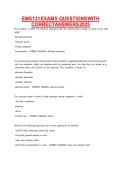 EMS 131 EXAM 5 QUESTIONS WITH CORRECT ANSWERS
