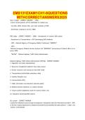 EMS 131 EXAM 1 CH 1-8 QUESTIONS WITH CORRECT ANSWERS 