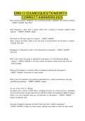 EMS 131 EXAM 2 QUESTIONS WITH CORRECT ANSWERS