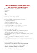 EMS 131 EXAM 3 &lpar;SECTION 4&rpar; QUESTIONS WITH CORRECT ANSWERS 