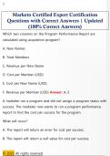Marketo Certified Expert Certification  Questions with Correct Answers &vert; Updated  &lpar;100&percnt; Correct Answers&rpar;