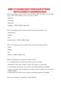 EMS 131 EXAM 4 &lpar;SECTION 5&rpar; QUESTIONS WITH CORRECT ANSWERS