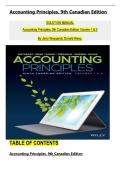 Solution Manual for Accounting Principles Volume 1 & Volume 2&comma; 9th Canadian Edition Jerry J&period; Weygandt&comma; Verified Chapters 1 - 20&comma; Complete Newest Version