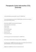 Therapeutic Crisis Intervention &lpar;TCI&rpar; Overview &vert; Converted Verified Questions & Answers 2025&ndash;2026