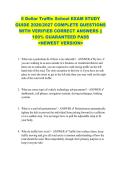 5 Dollar Traffic School EXAM STUDY  GUIDE 2026&sol;2027 COMPLETE QUESTIONS  WITH VERIFIED CORRECT ANSWERS &vert;&vert;  100&percnt; GUARANTEED PASS  <NEWEST VERSION> 