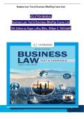 Solution Manual For Business Law&colon; Text & Exercises&comma; 10th Edition by Roger LeRoy Miller&comma; William E&period; Hollowell&comma; Verified Chapters 1 - 43&comma; Complete Newest Version