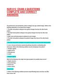 NUR 612  EXAM 4 QUESTIONS COMPLETE AND CORRECT ANSWERS